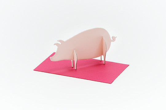 3D POP UP CARD - PIG (10 units)
